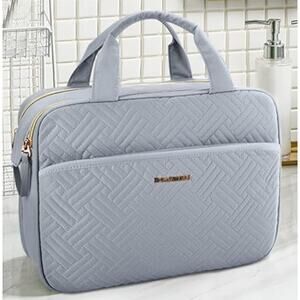 BAGSMART Large Toiletry Bag, Travel Makeup Organizer (Black, Large)